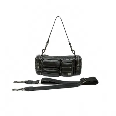 Think Royln Lady Cargo Bag In Black Patent