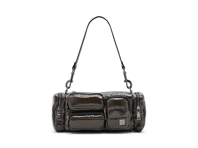 Think Royln Lady Cargo Shoulder Women's Handbags Glossy Chocolate, Nylon/polyester