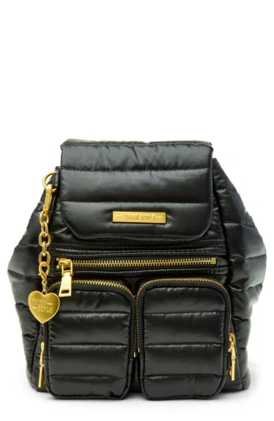 Think Royln Legend Quilted Backpack In Black