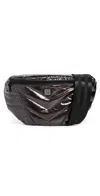 Think Royln Little Runaway Belt Bag Dark Mocha Patent
