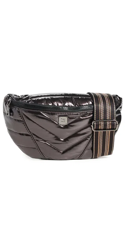 Think Royln Little Runaway Belt Bag Dark Mocha Patent/black/camel