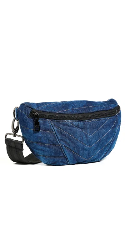 Think Royln Little Runaway Belt Bag Stone Washed Denim In Blue