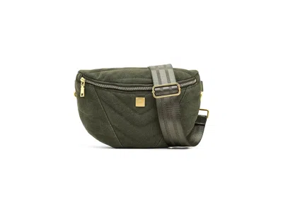 Think Royln Little Runaway Cross Body Women's Handbags Olive Branch Suede, Polyester