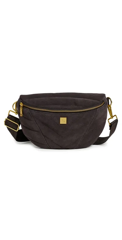 Think Royln Little Runaway Suede Belt Bag Brunette Suede