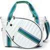 Think Royln Love All Tennis Bag In White Patent