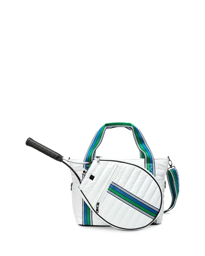 Think Royln Love Royln Large Quilted Nylon Tennis Bag In White