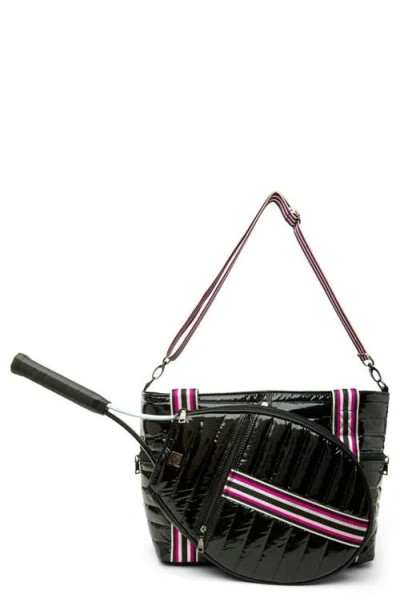 Think Royln Love Royln Tennis Bag In Black Patent