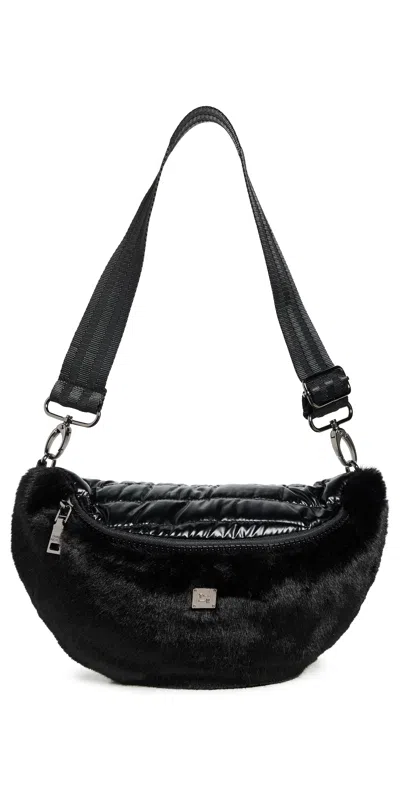Think Royln Mood Swing Crossbody Bag Pearl Black/fur