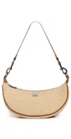 Think Royln Moonlighting Crossbody Dune Raffia/saddle In Dune Raffia/saddle