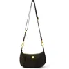 Think Royln Quilted Mini Moon Crossbody Bag In Black