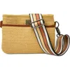 Think Royln Raffia Crossbody Bag In Brown