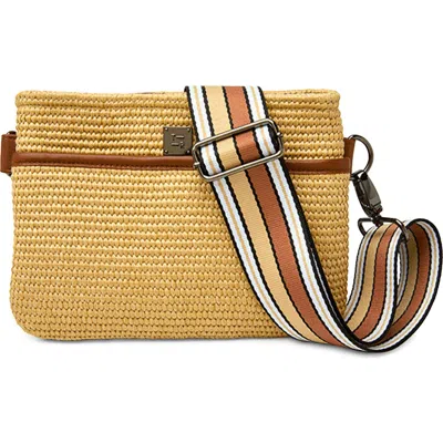 Think Royln Raffia Crossbody Bag In Brown