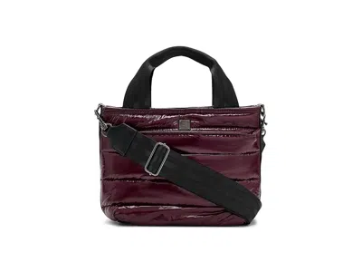 Think Royln Rebel Tote Handbags Glossy Deep Burgundy, Polyester