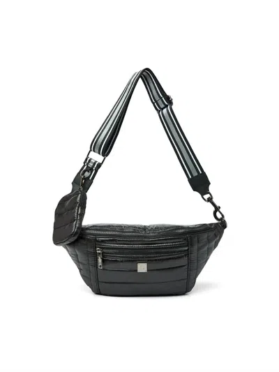 Think Royln Sister Sling Bag In Shiny Black In Multi