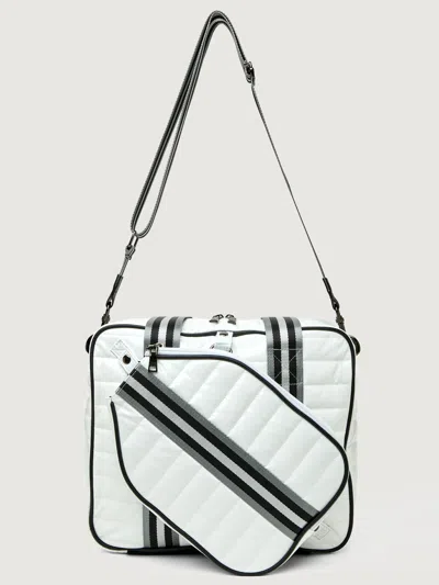 Think Royln Sporty Spice Pickleball Bag In Pewter,black,white Web