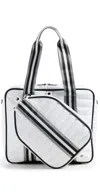 Think Royln Sporty Spice Pickleball Bag White Patent In White Patent