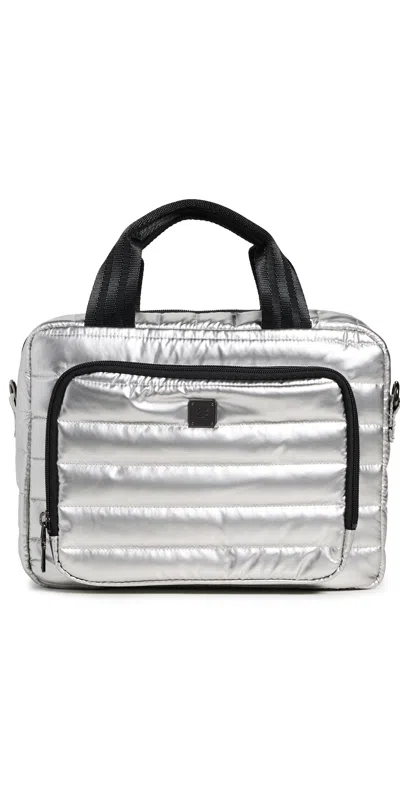 Think Royln Stowaway Crossbody Pearl Silver
