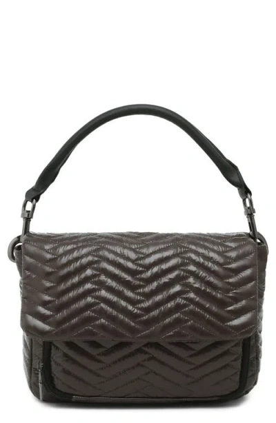 Think Royln The Muse Moto Quilted Shoulder Bag In Brown