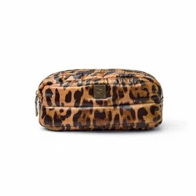 Think Royln Touch Up Makeup Case In Leopard In Animal Print