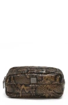 Think Royln Touch-up Carryall Essentials Faux Leather Pouch In Neo Python