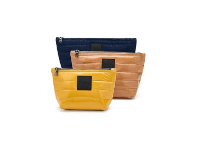 Think Royln Travel Trio Cosmetic Case Dark Denim: One Size In Multi
