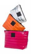 Think Royln Travel Trio Organizational Pouches In Fuschia