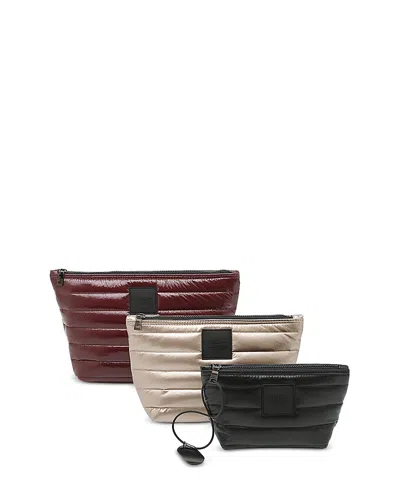 Think Royln Travel Trio Quilted Organizational Pouches In Multi