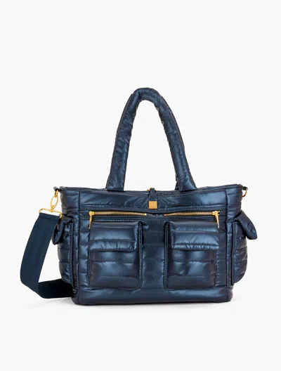Think Royln Two Faced Reversible Tote - Pearl Indigo - 001 Talbots