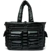 Think Royln Two Faced Reversible Tote In Pearl Black