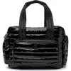 Think Royln Voyager Travel Bag In Black Patent