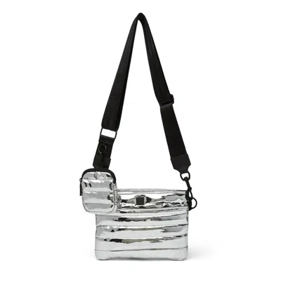 Think Royln Women's Downtown Crossbody Bag In Silver Mirror