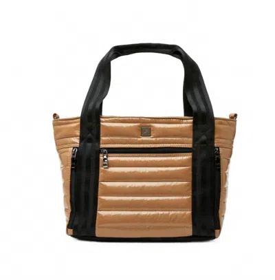 THINK ROYLN WOMEN'S JR. JET SET WINGMAN BAG IN GLOSSY CARAMEL