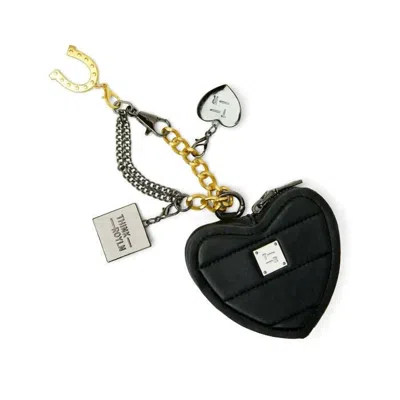 Think Royln Women's Luxe Heart Pouch In Black