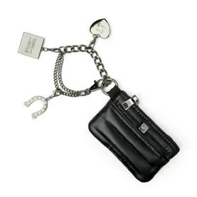 Think Royln Women's Mini Bum Bag Pouch With Lucky Charm In Black