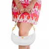 Think Royln Women's Moonlighting Hand Bag In White Raffia In Multi