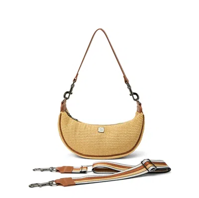 Think Royln Women's Moonlighting Raffia Bag In Dune Raffia/saddle In Multi