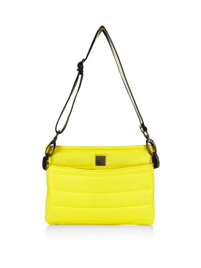 Think Royln Women's Quilted Convertible Crossbody Belt Bag In Neon Yellow