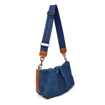 Think Royln Women's Savannah Bag In Navy Raffia In Multi