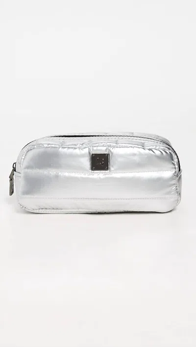 Think Royln Women's Touch Up Makeup Case In Pearl Silver