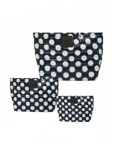 Think Royln Womens' Travel Trio Pouches In Polka Dot In Multi