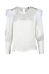 Think White Viscose Rayon Blouse In White