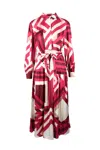 Think White/fuchsia Polyester Dress In Red