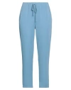 Think Woman Pants Light Blue Size L Polyester, Elastane