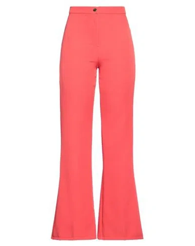 Think Woman Pants Red Size M Polyester, Elastane