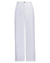 Think Woman Pants White Size S Polyester In White