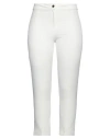 Think Woman Pants White Size Xl Polyester, Elastane In White