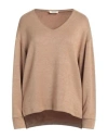 Think Woman Sweater Camel Size M Viscose, Polyester, Nylon In Beige