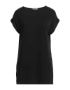 Think Woman T-shirt Black Size S Polyester, Elastane In Black