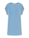 Think Woman T-shirt Sky Blue Size M Polyester, Elastane In Black
