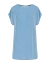 THINK THINK WOMAN T-SHIRT SKY BLUE SIZE M POLYESTER, ELASTANE